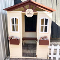 Personalised Cubby House Sign – Custom Wooden Playhouse Name Plaque