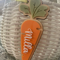 Personalised Carrot Basket Tags