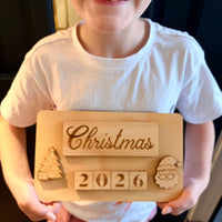 Interchangeable Holiday Photo Board | Wooden Milestone Sign | Christmas, Easter & Yearly Photo Prop