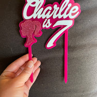 Barbie'ish inspired cake topper