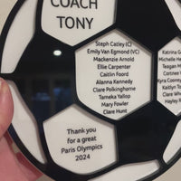 Custom Football (Soccer) Coach Gift – Coach Appreciation Plaque