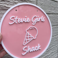 Personalised Cubby Café Sign – Custom Playhouse Décor (Acrylic)