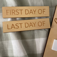 Personalised First & Last day of school boards - Interchangeable First/Last