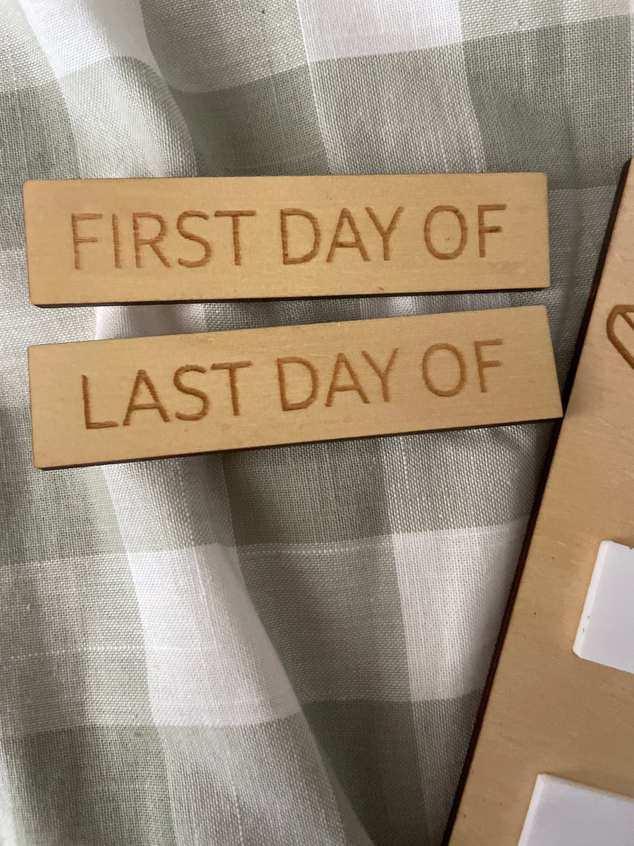 Personalised First & Last day of school boards - Interchangeable First/Last