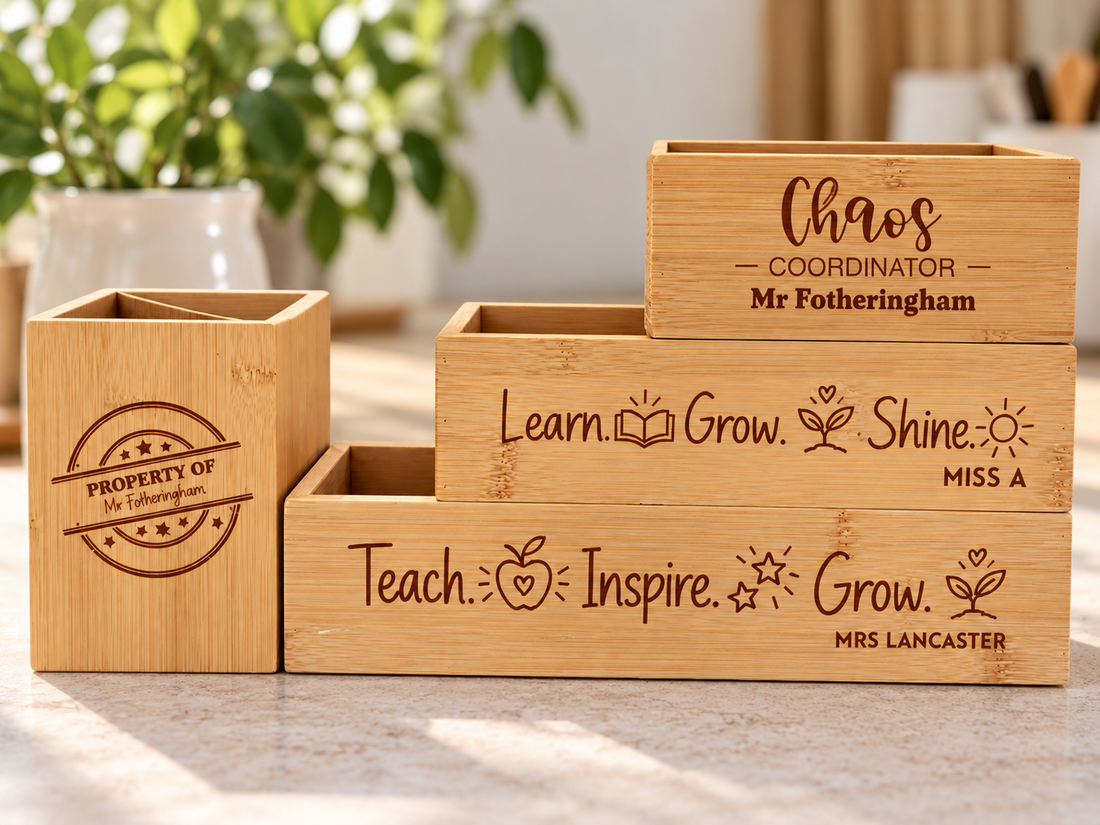 Bamboo pencil cup - Personalised