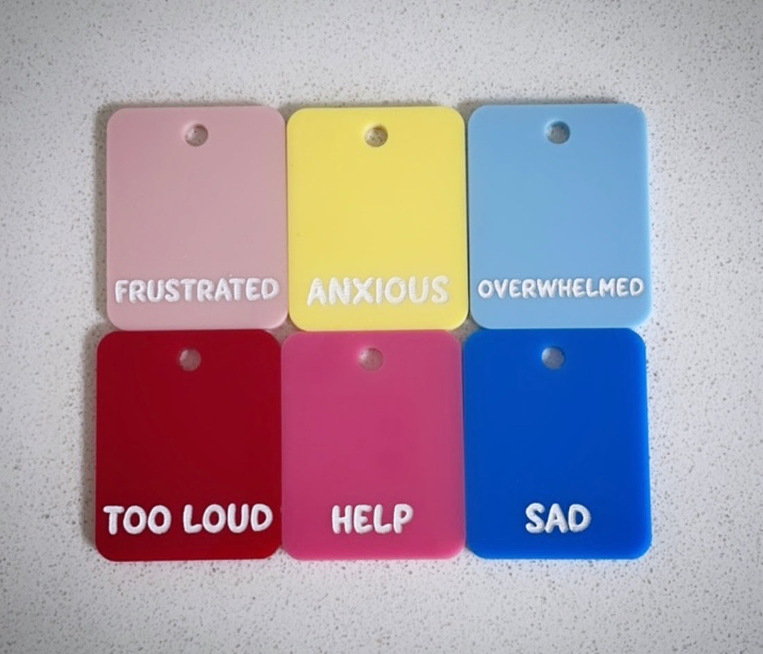 Emotional support tags + lanyard – Emma Jae Custom Laser Designs