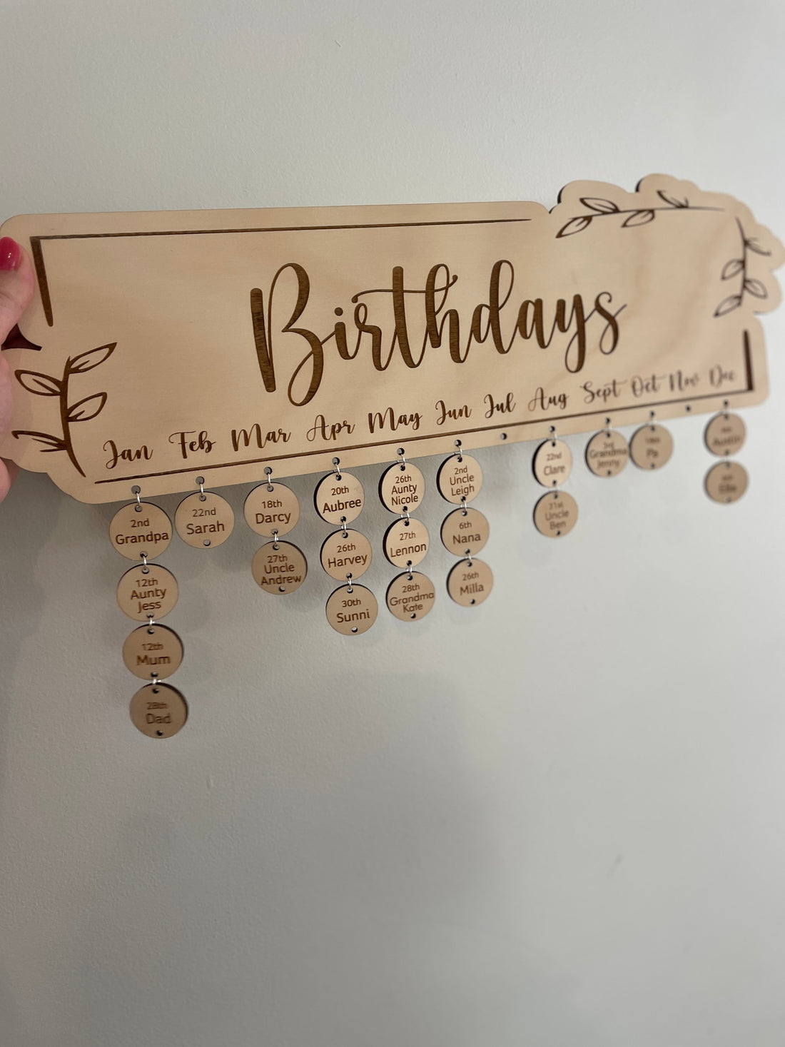 Birthday Calendar Wall Hanging