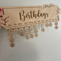 Birthday Calendar Wall Hanging