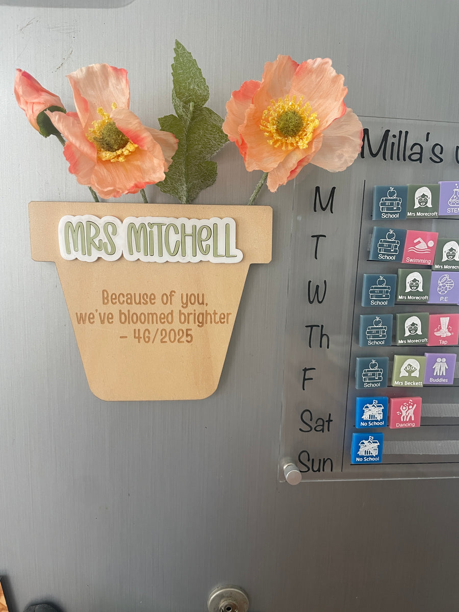 Teacher Magnetic Pot Plant Gift