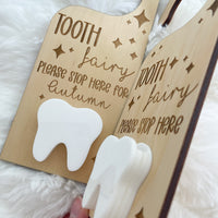Personalised Tooth Fairy Door Hanger with Tooth Holder
