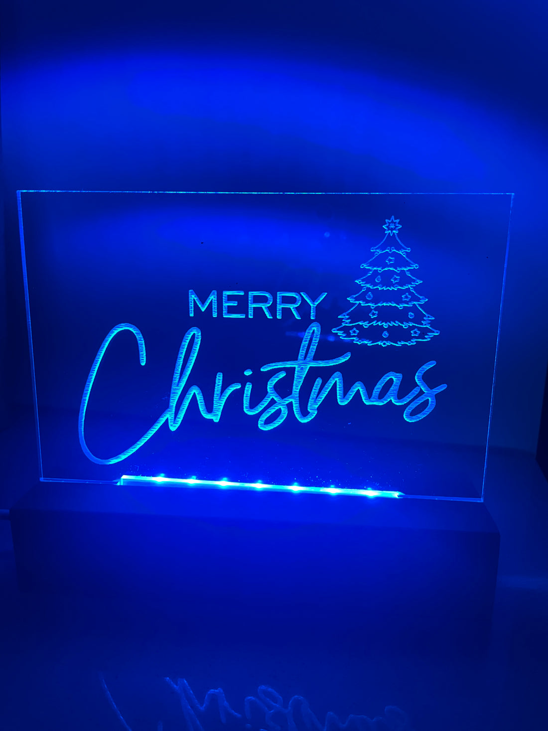 Merry Christmas LED light base and sign