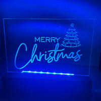 Merry Christmas LED light base and sign