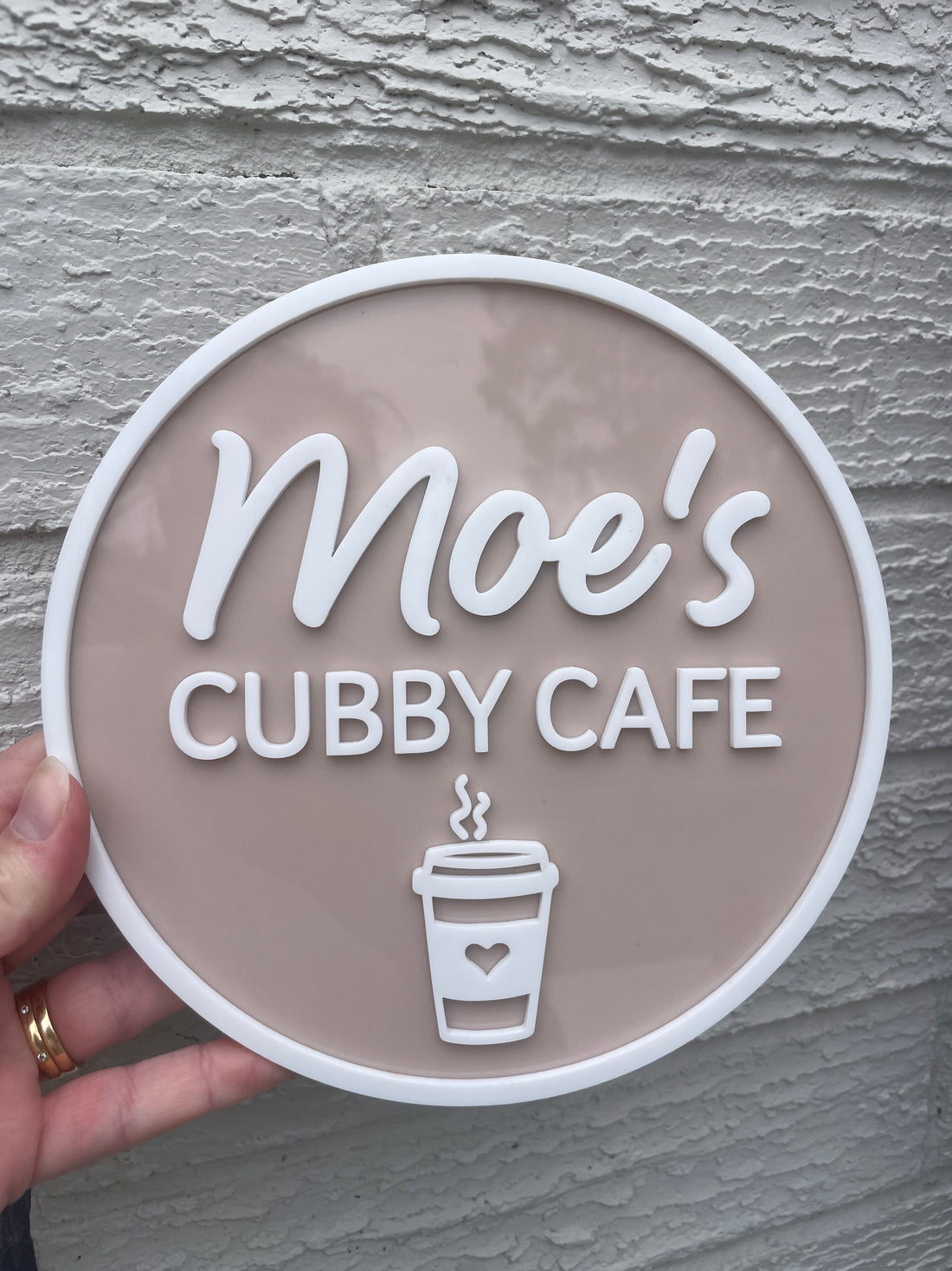 Personalised ACRYLIC Cubby Cafe Sign