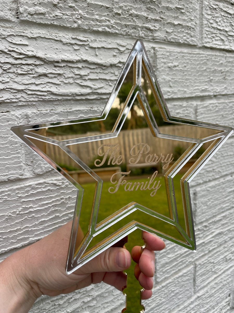 Personalised Christmas Star Tree Topper