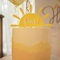 Sun Acrylic Cake Topper