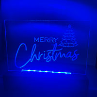 Merry Christmas LED light base and sign