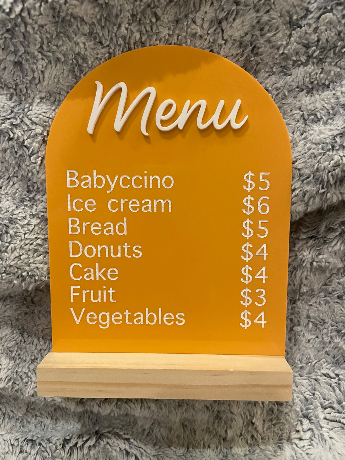 Acrylic Cafe Menu Sign