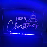 Merry Christmas LED light base and sign