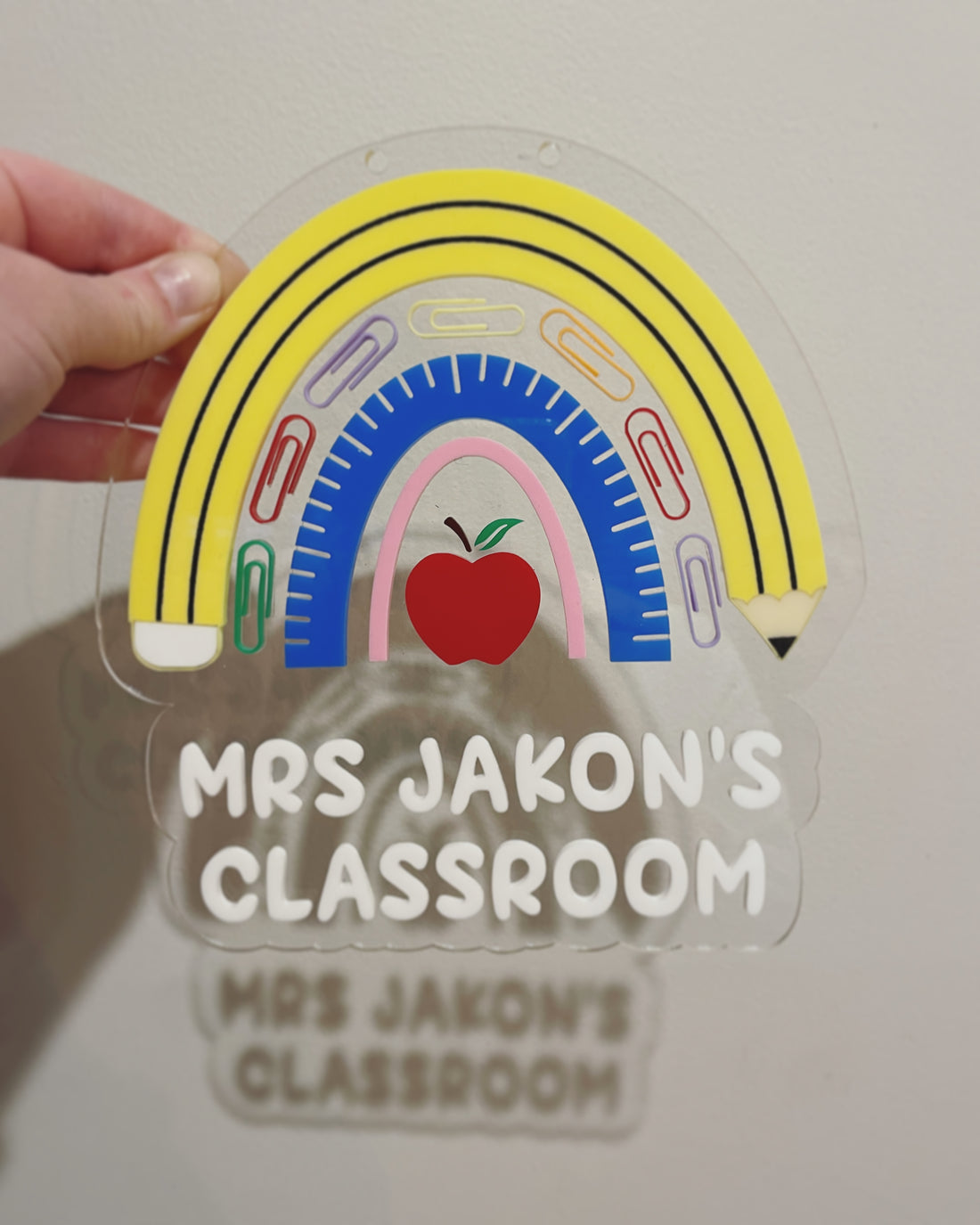 Acrylic Classroom Sign - Stationary Design