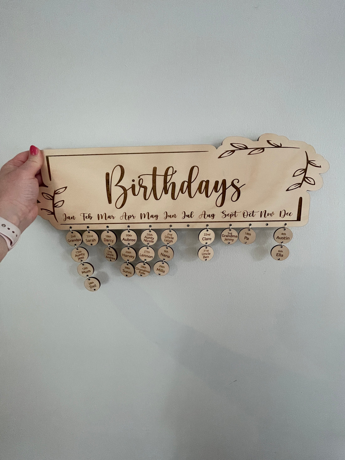 Birthday Calendar Wall Hanging