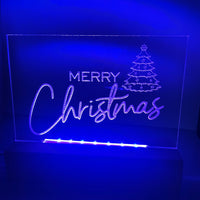 Merry Christmas LED light base and sign