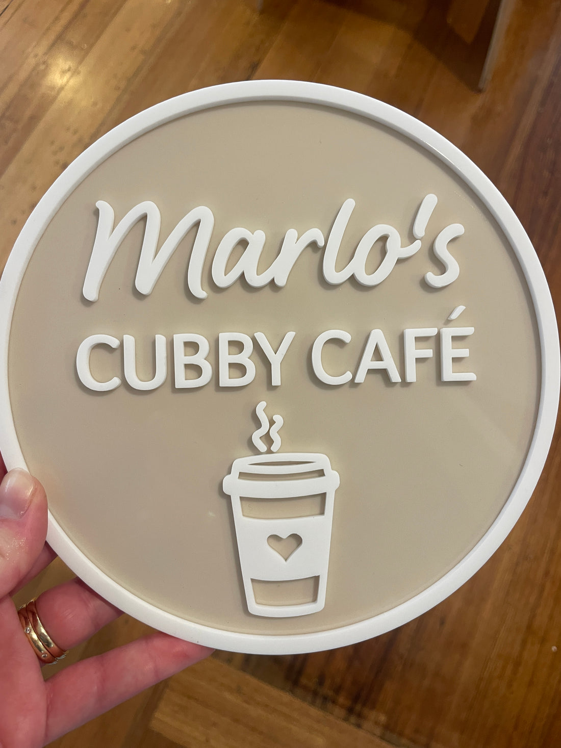 Personalised Cubby Café Sign – Custom Playhouse Décor (Acrylic)