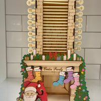 Christmas Countdown Advent Calendar - Santa down the chimney