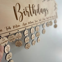 Birthday Calendar Wall Hanging