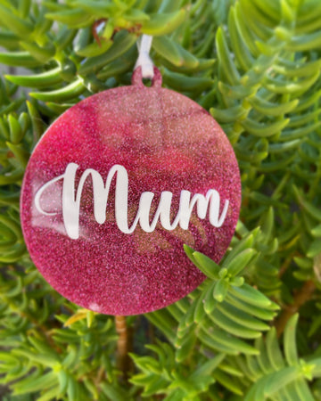 Personalised Glitter Christmas Tree Decoration