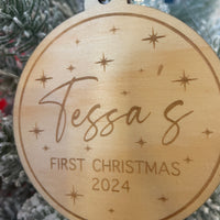 Personalised ‘My First Christmas’ Christmas tree decoration