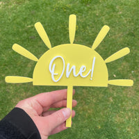 Sun Acrylic Cake Topper