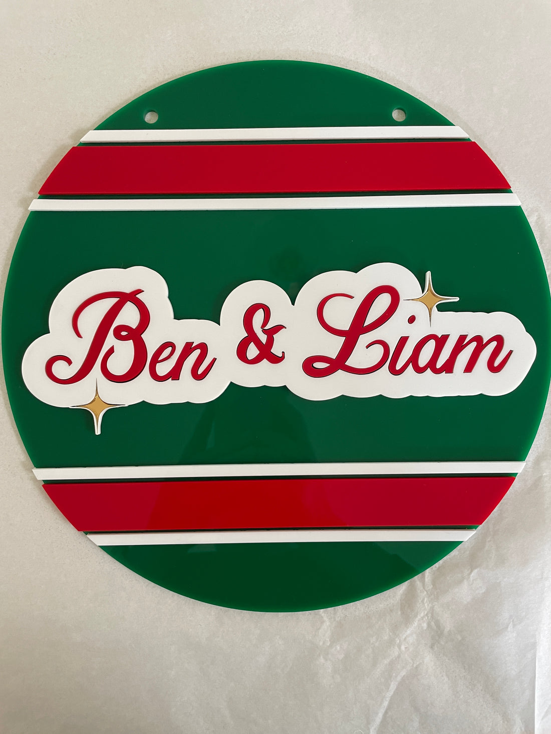 Personalised Christmas door sign