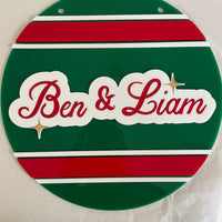 Personalised Christmas door sign