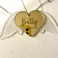 In Memory Angel Wings Christmas Decoration