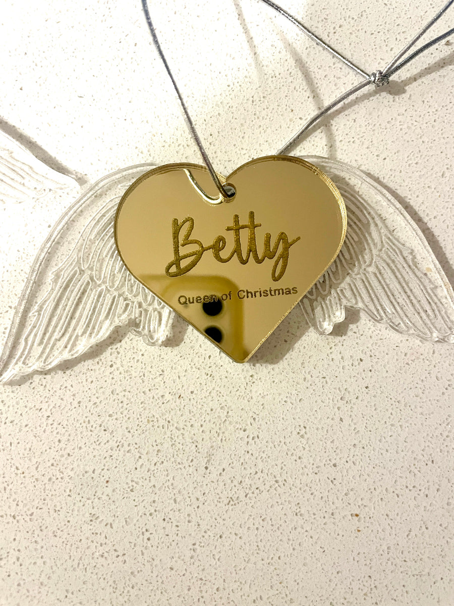 In Memory Angel Wings Christmas Decoration