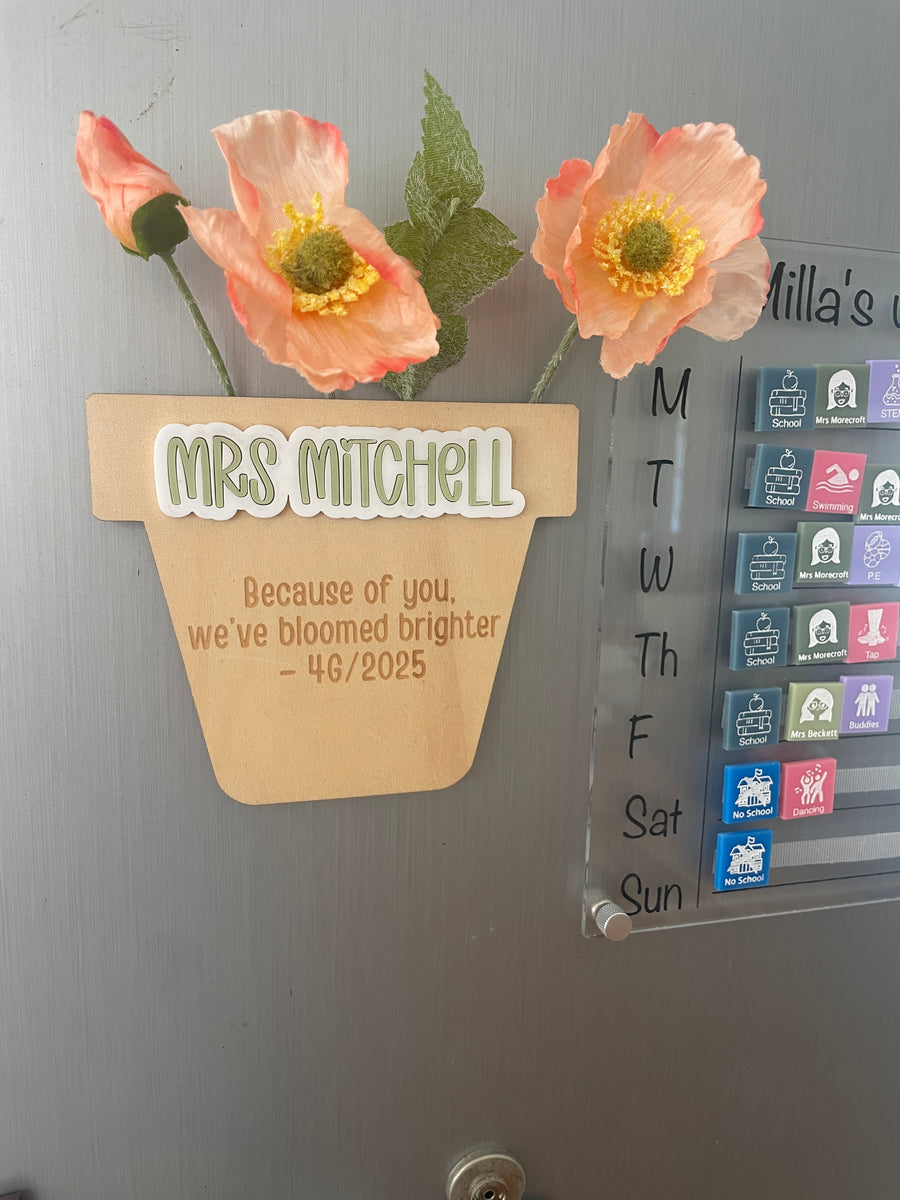 Teacher Magnetic Pot Plant Gift