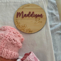 Personalised Newborn Welcome Sign – Maddison Eve Design