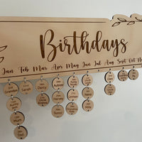 Birthday Calendar Wall Hanging