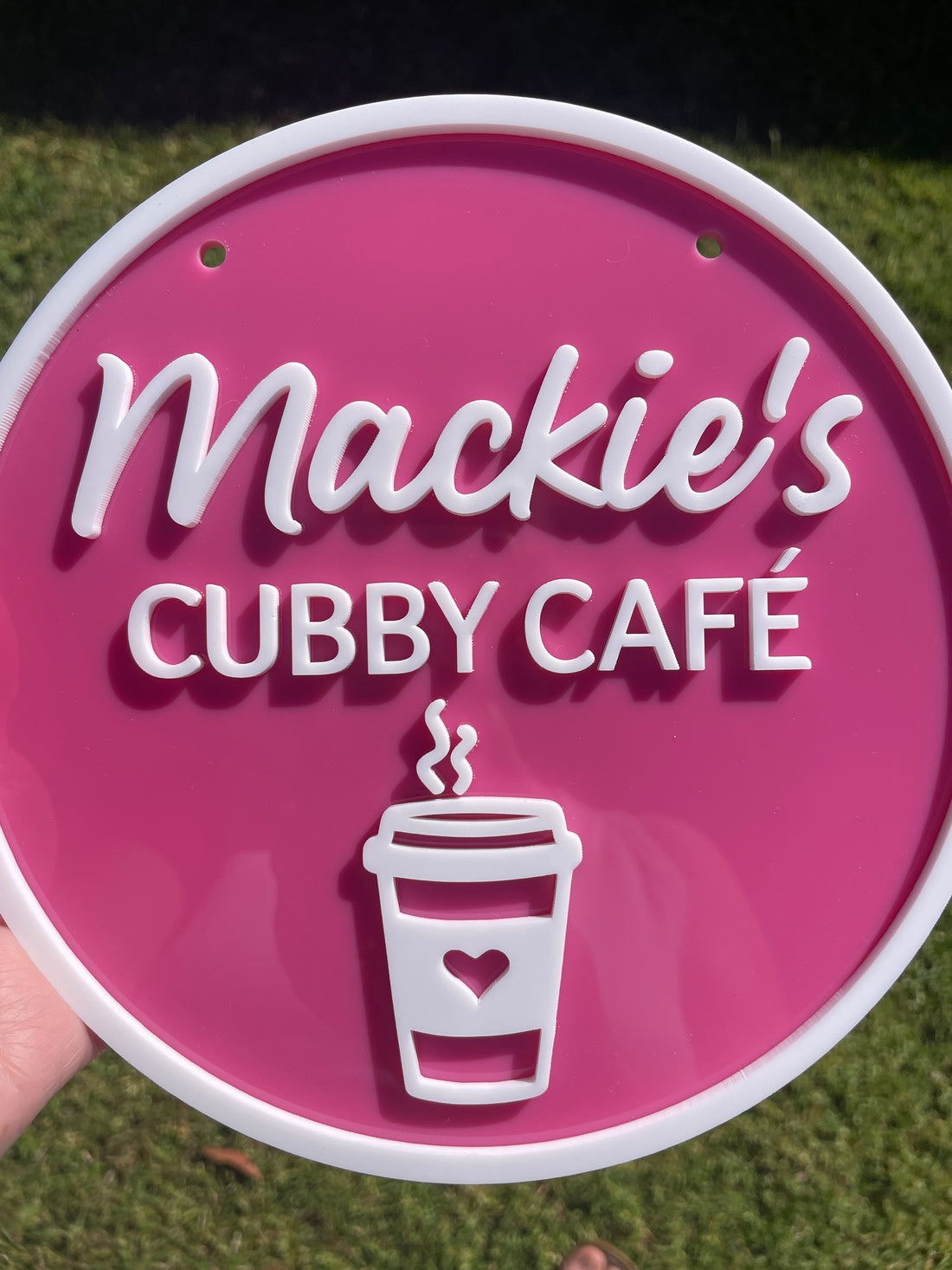 Personalised Cubby Café Sign – Custom Playhouse Décor (Acrylic)