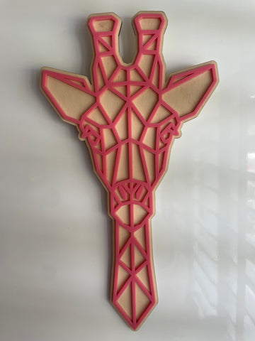 Geometric Giraffe Wall Art