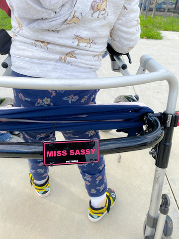 Personalised walker & wheelchair number plate