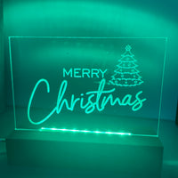 Merry Christmas LED light base and sign