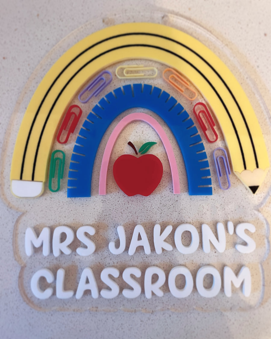 Acrylic Classroom Sign - Stationery Design