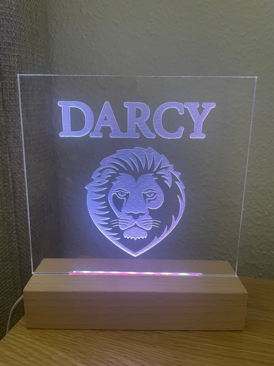 Custom LED light (base and custom sign) – Emma Jae Custom Laser Designs