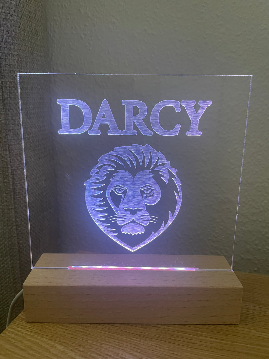 Custom LED light (base and custom sign) – Emma Jae Custom Laser Designs