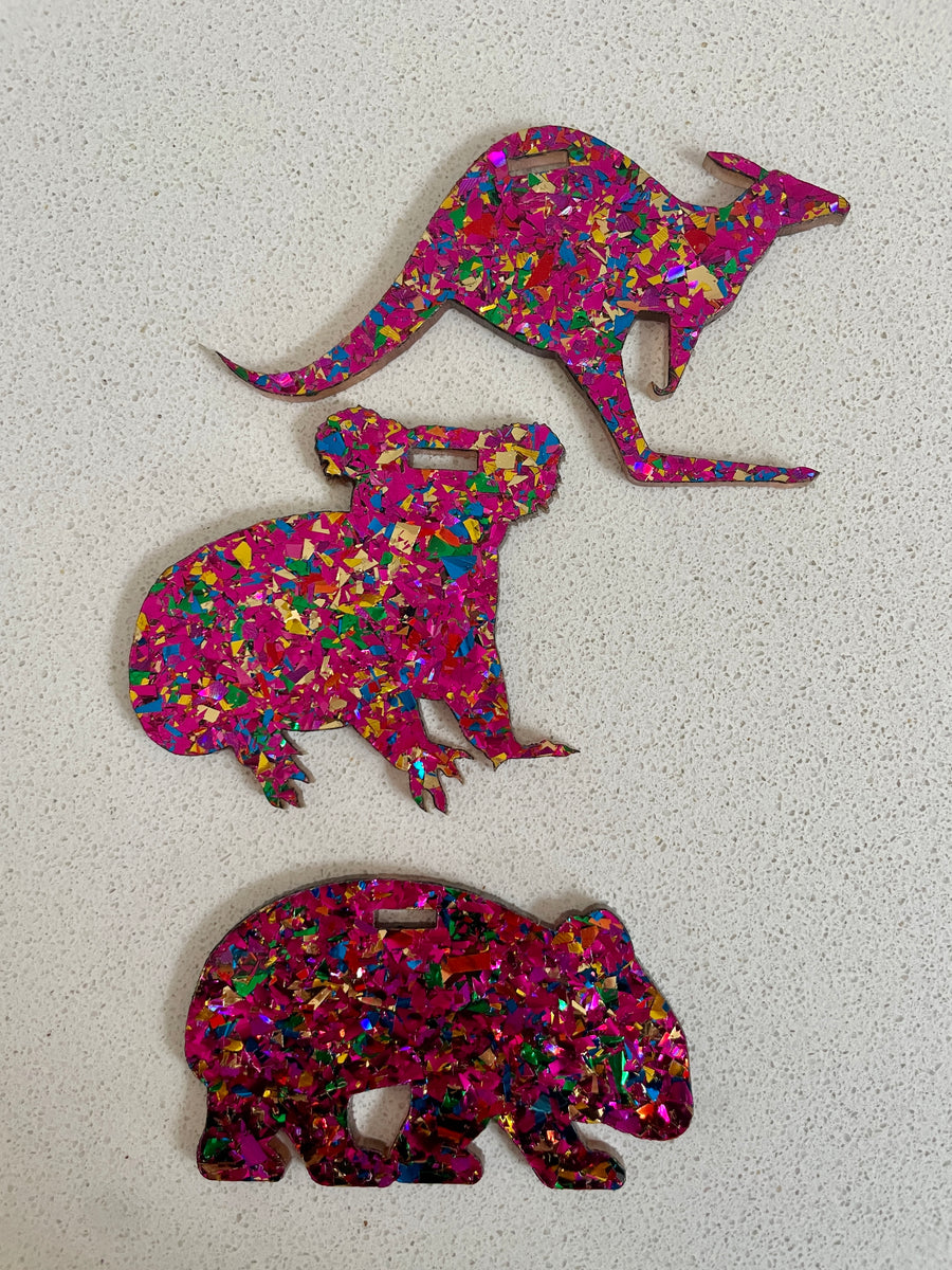 Australian Animal Christmas Decorations. Set of 3