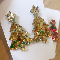 Christmas tree earrings