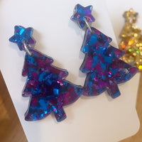 Christmas tree earrings