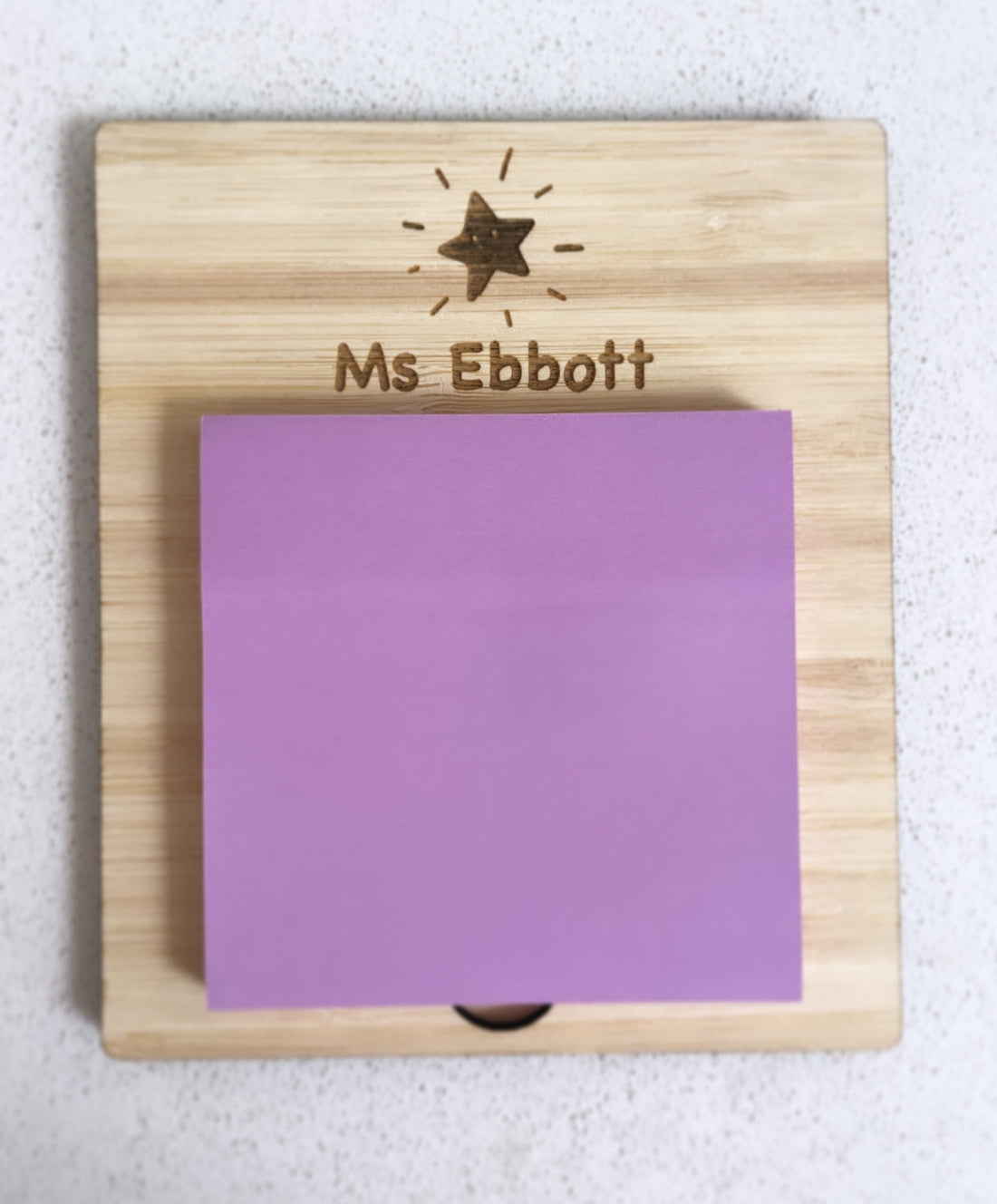 Personalised Bamboo Sticky Note Holder