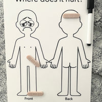 "Where does it hurt?" sickness body board